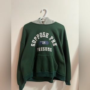 Dazy thick green hoodie